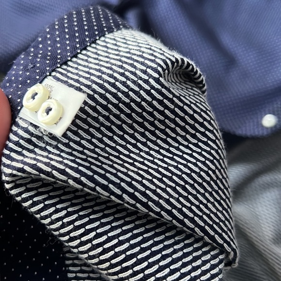 Linea In dress shirt Italian made noniron comfort fit - Picture 13 of 16